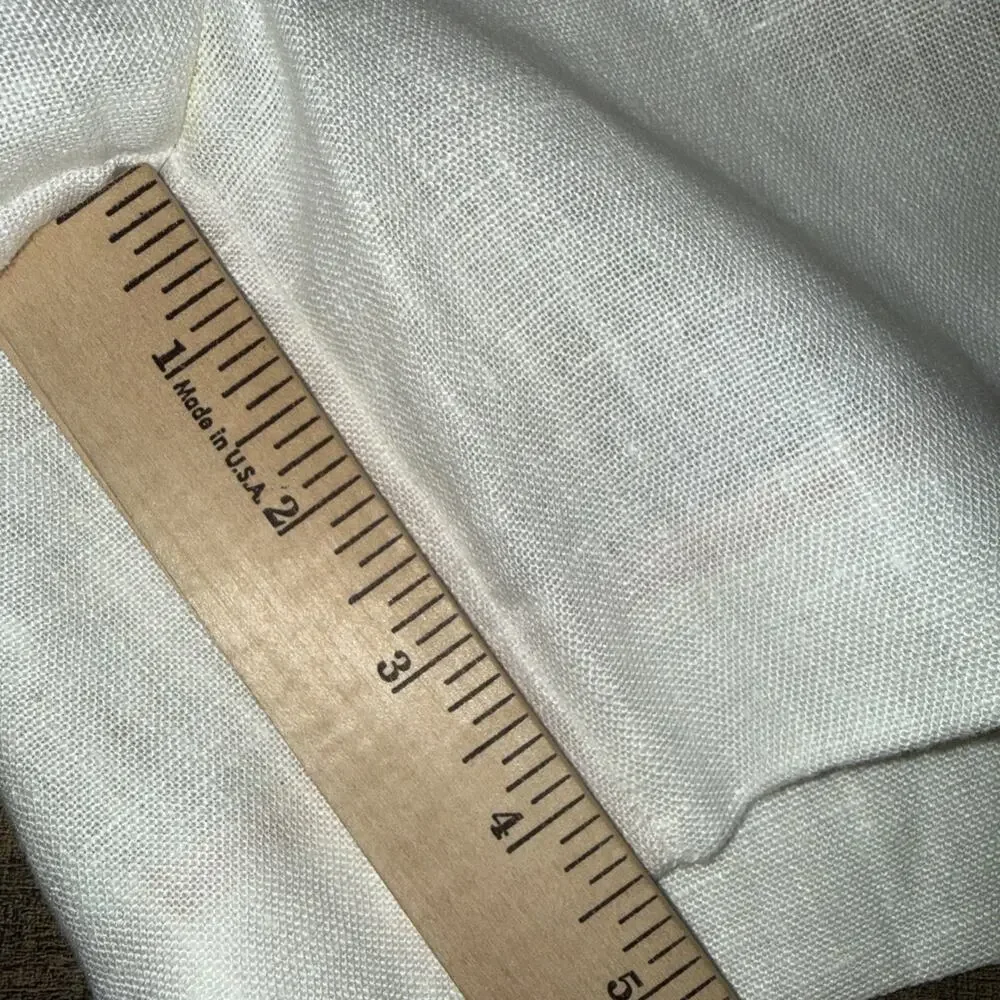 JOIE Off White 100% Linen Shorts Sz 10- 32W 4.5L EUC Beach Quiet Luxury Resort - Picture 6 of 9